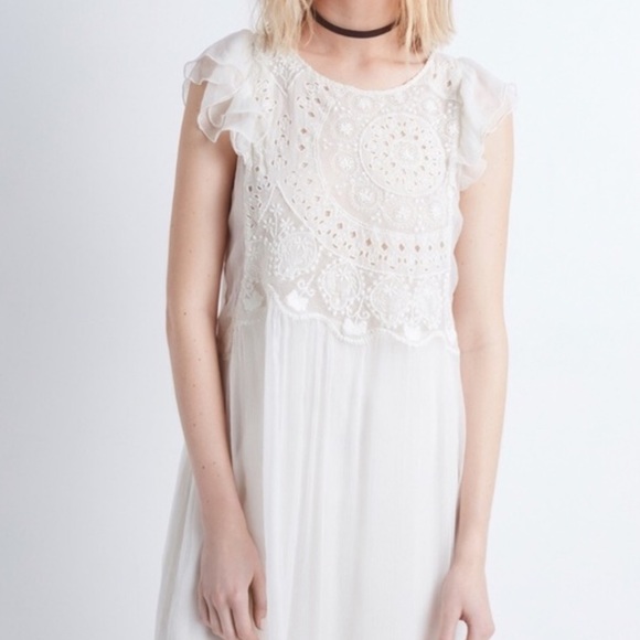 Zadig & Voltaire Rhuya Deluxe embroidered dress white size M - Picture 2 of 9